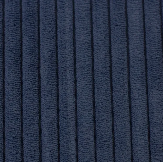Harde ribfluweel donkerblauw